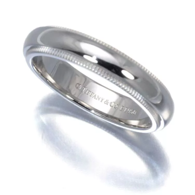 Tiffany milgrain wedding band 4mm sale