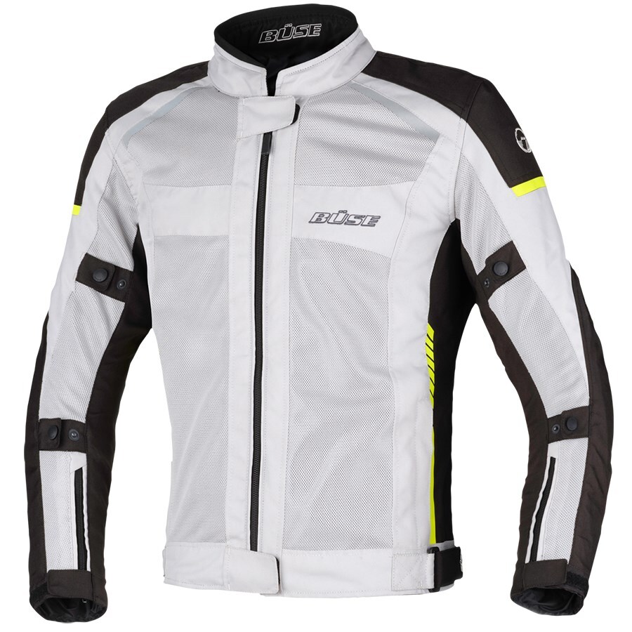Ladies Motorcycle Jacket 40 - Büse Santerno Textile with Protectors Light Grey
