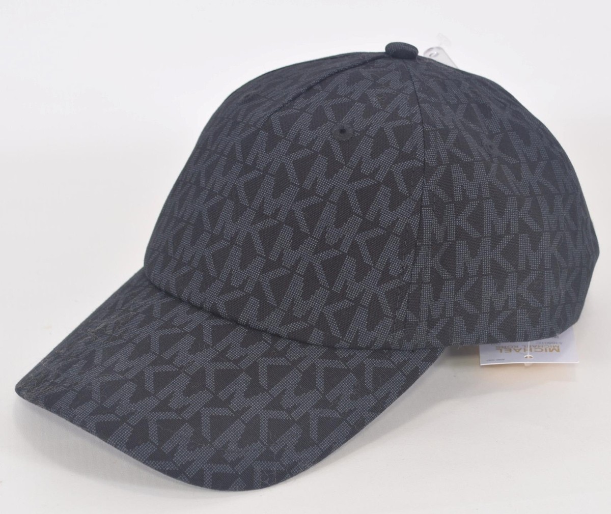 New Michael Kors Signature MK Logo Canvas Baseball Cap Hat 