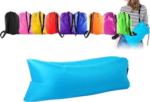 Lettino gonfiabile portatile da spiaggia campeggio sole sacco sofa divano sdraio - Foto 3 di 3