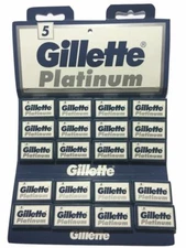 100 Gillette Platinum double edge razor blades 20X5 Russia
