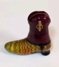 Fitz & Floyd Glass Menagerie Santa Fe Boot, 43/501, Excellent Condition