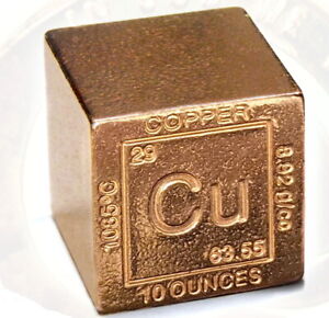 Usa Kupferwurfel Kupfer Copper Cube 10 Oz 999 Kupfer 311 Gramm Periodensystem Ebay