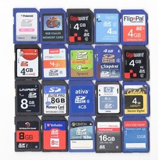 Lot Of 20x Misc. Brands 4GB / 8GB / 16GB / 32GB SDHC Camera Memory Cards