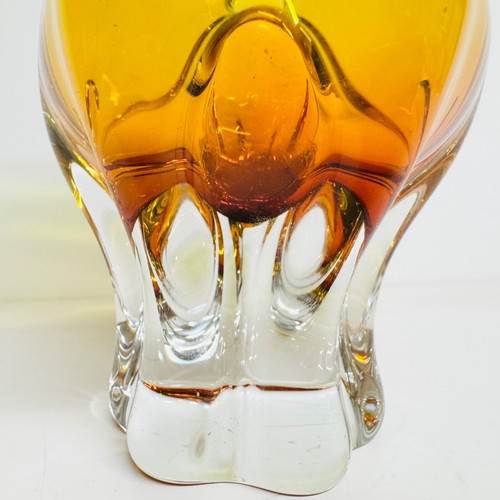 Vintage Chribska Hospodka Czech Glass Pedestal Vase - Picture 4 of 8