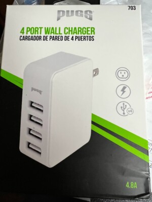 PUGS 4 PORT WALL CHARGER/BRAND NEW