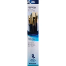 Princeton Artist Brush Natural Bristle Real Value Brush Set 4 Piece