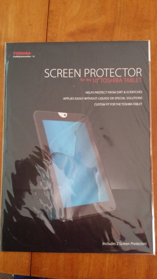 2 Toshiba Thrive 10.1" Tablet Genuine Screen Protectors PA1496U-1TSP - Image 4 of 4