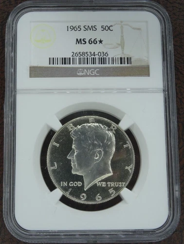 1965 Kennedy Half Dollar SMS NGC MS 66 Star US Mint 50C Coin