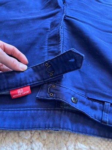 French Vintage 1960/70s Blue Moleskin Work Chore Pants ADOLPHE LAFONT W31 - Picture 5 of 9