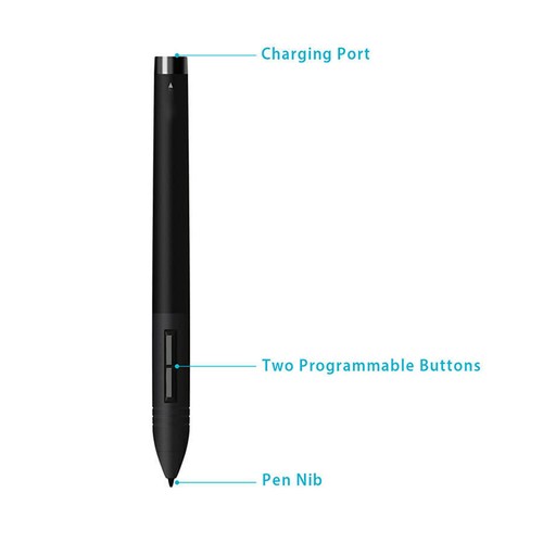 P80 Digital Pen Rechargeable For Huion Graphic Drawing Tablet Wireless USB Black - Picture 4 of 10