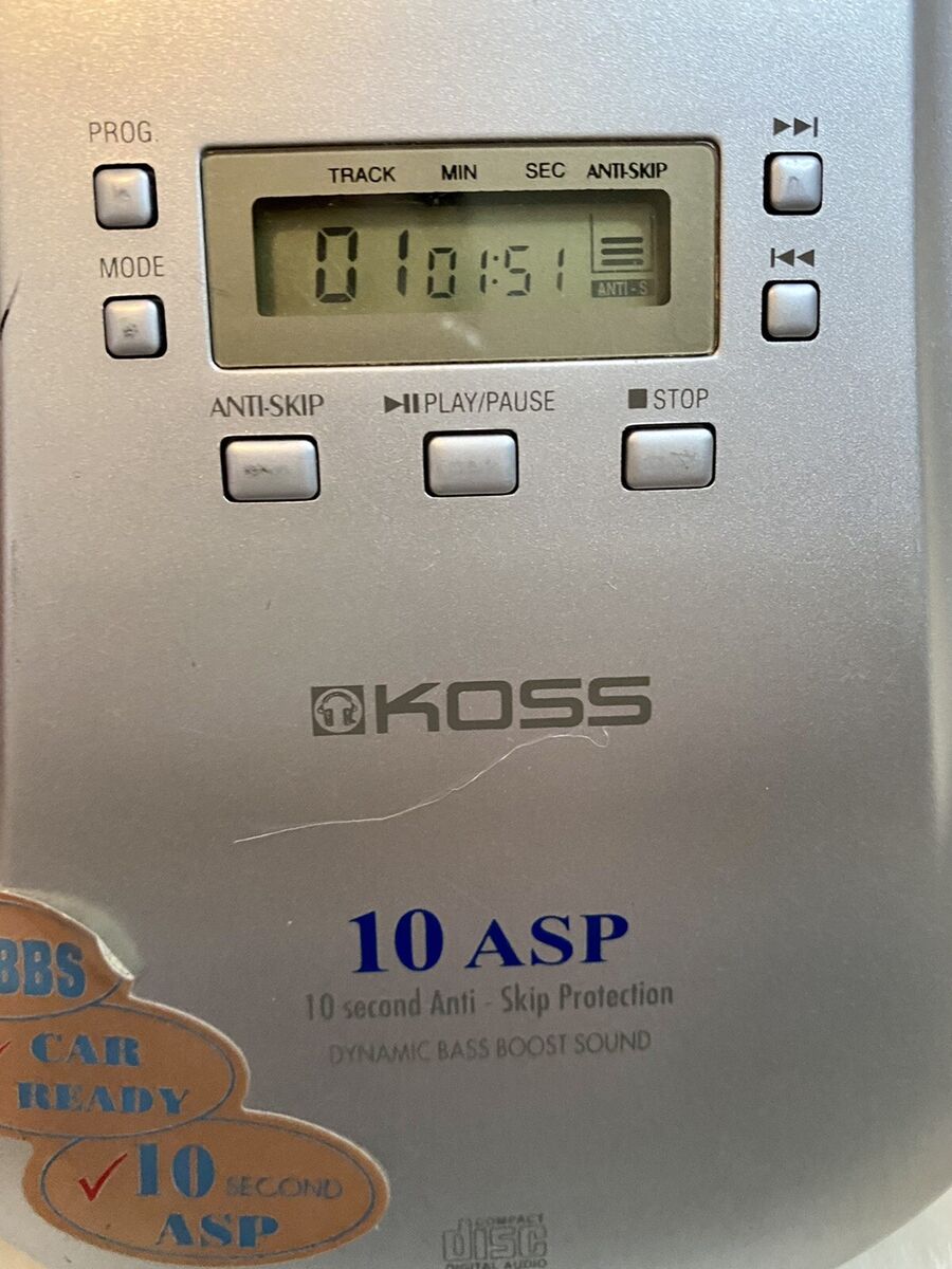 Koss CDP659 Series Portable CD Player 10 Sec Anti-Skip Discman Music 90's  Tested