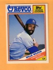 Willie Wilson Kansas City Royals 1988 Topps Revco #25 Summit New Jersey 5D