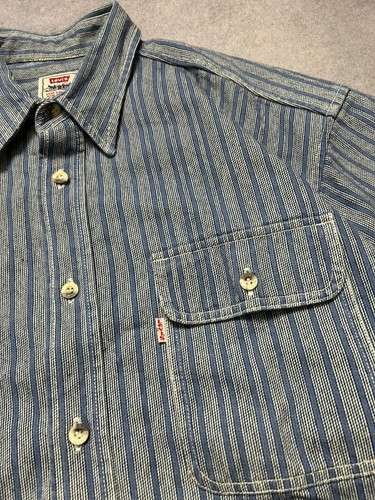 Vintage LEVI'S Striped Button Up Shirt Men's size L USA style retro western - Picture 3 of 7