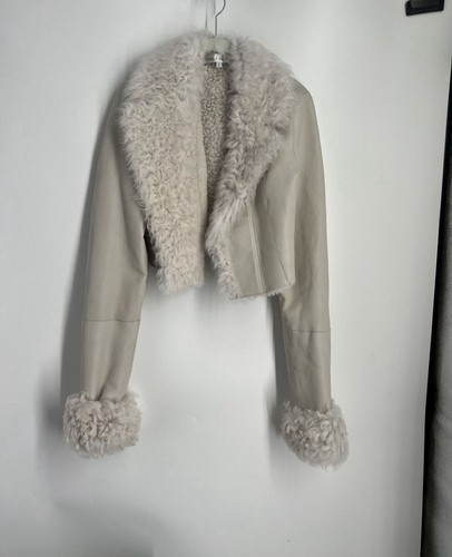 Ludovic de Saint Sernin Open-Front Cropped Lammfelljacke - Bild 1 von 6