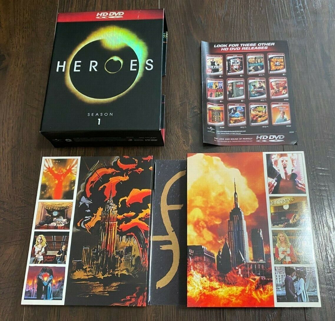 Heroes Season 1 (HD-DVD, 2007, 7-Disc Set Complete w Slipcover HDDVD HD DVD one Heroes Season 1 (HD-DVD, 2007, 7-Disc Set Complete w Slipcover HDDVD HD DVD one
