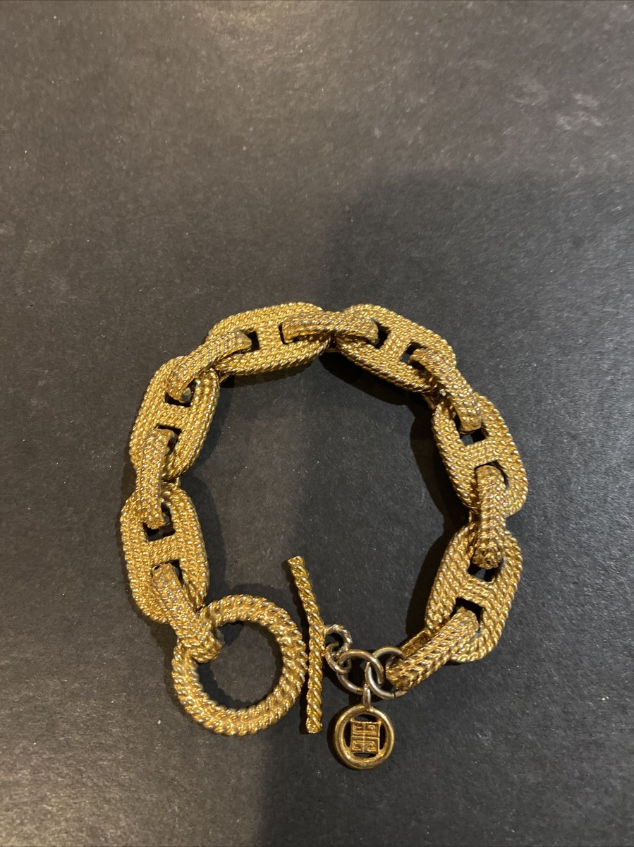 New!【Givenchy】Gold-Tone Paperclip Link ブレスレット Vintage Signed Givenchy Gold Tone Link Bracelet, w/Toggle