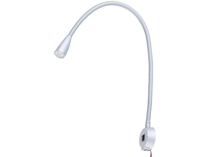 Lampe de chevet murale col de cygne idéale pour la lecture au lit avec prise USB