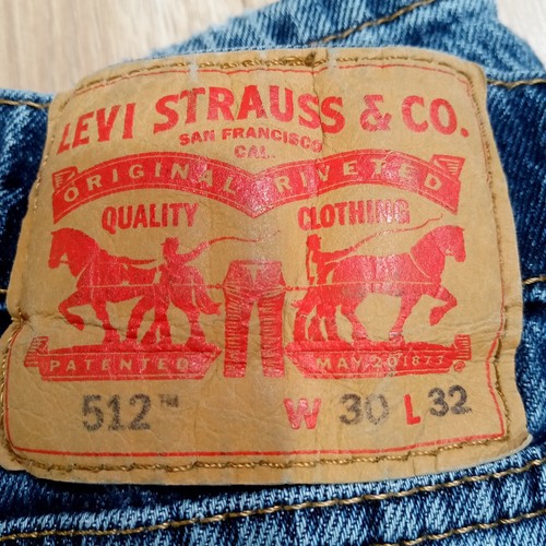 Levis 512 Jeans Mens 30x32 Slim Fit Taper Stretch Cotton Blend Denim - Bild 3 von 12
