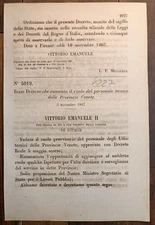 Province Veneto 1867 Royal Decree x Technical Personnel-8227