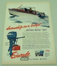 1954 Vintage Ad Evinrude Quiet Big Twin 25 Outboard Motors Milwaukee,WI