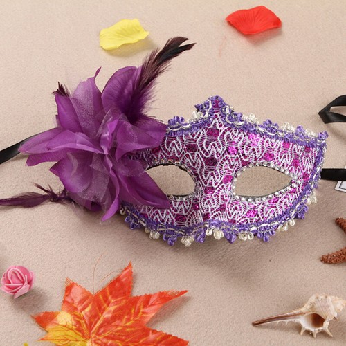 Lace Mask Party Masquerade Ball Eye Masks Flower Feather Bachelorette Party │ - Picture 24 of 67