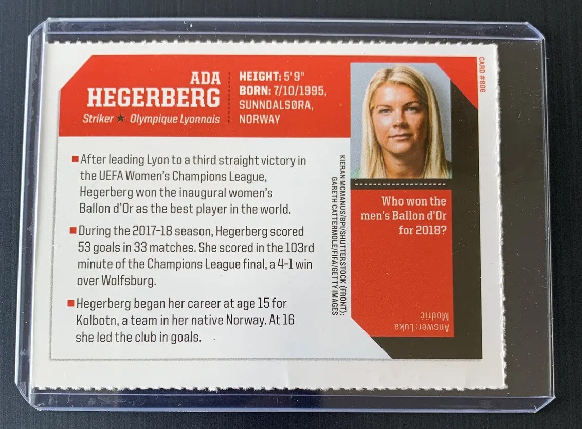 ADA HEGERBERG LYON Rookie 2016 So Foot Rare Football Norvege EUR 17,99 - FR