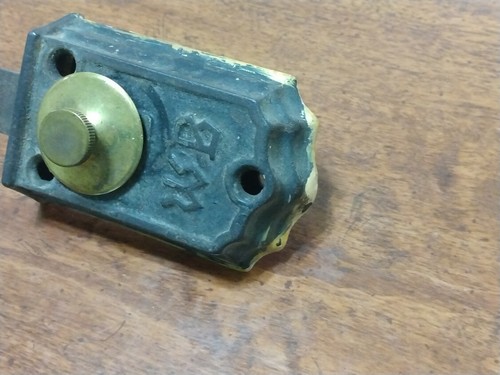 Antique WB Cast Iron Door Lock 1890's NO KEY - Picture 4 of 12