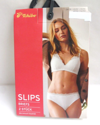 Tchibo Slips in softer Microtouch-Qualität 2 Stück, WEISS - XL48/50 + XXL 52/54