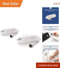 Versatile CPAP Hose 2-Pack – 6ft Length Compatible with BiPAP & BiLevel Devices