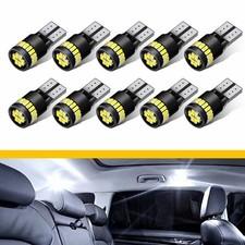 10Pcs 194 White T10 LED License Plate Light Bulbs 24-SMD W5W 2825 158 192 168 V