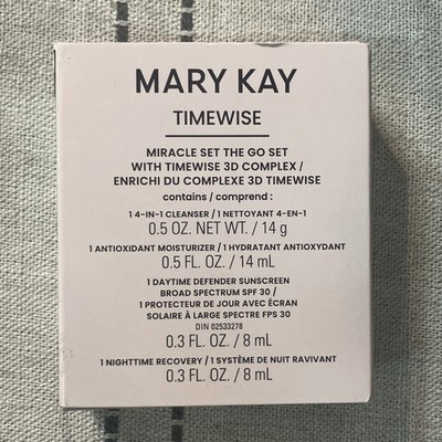 4 pack of Mary Kay Timewise Miracle Travel Size Cleanser Moisturizer Sunscreen