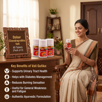 (Pack of 3) Dabur Chandraprabha Vati 80 Tablets Each