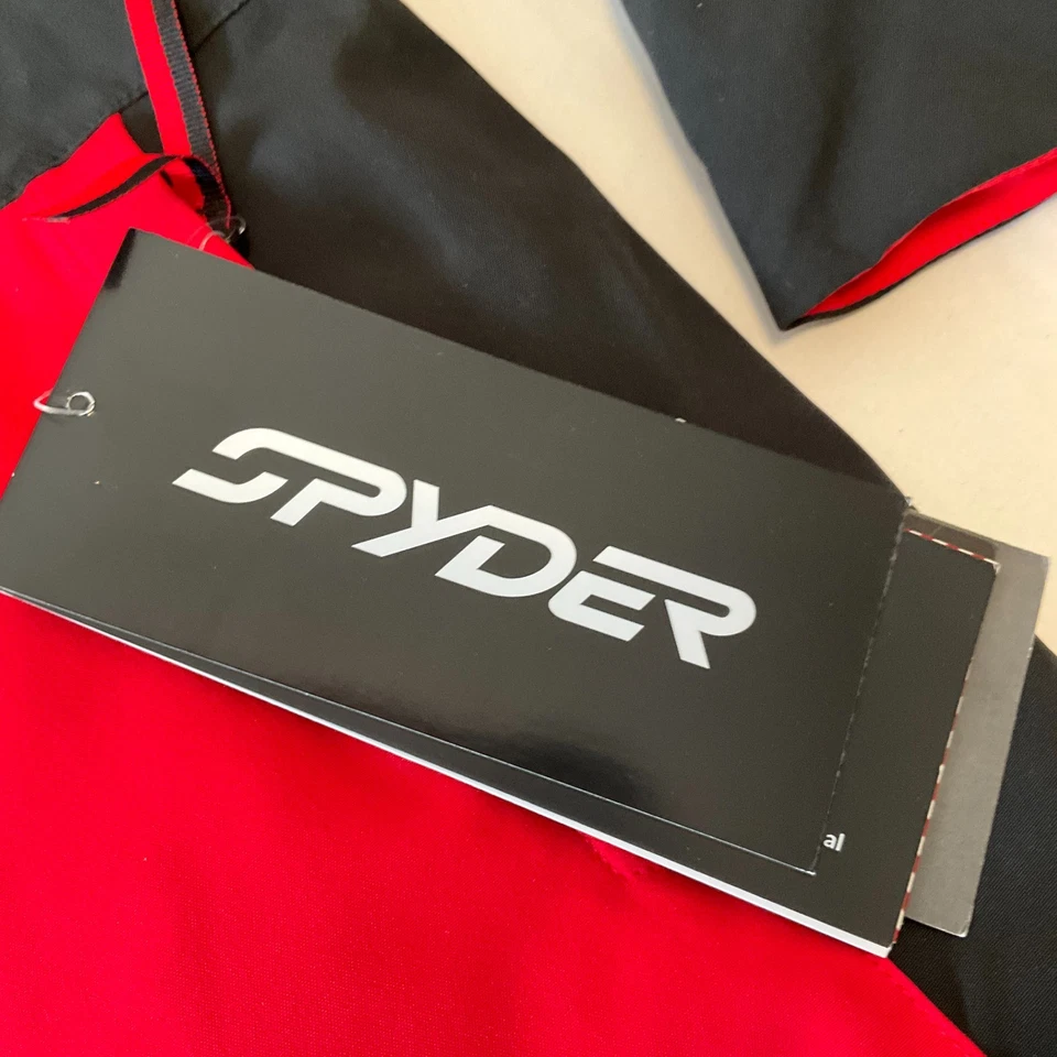 Spyder Slash Jacket Boys Size 14 Red Black Pockets Zip Coat Hooded - Image 3 of 4