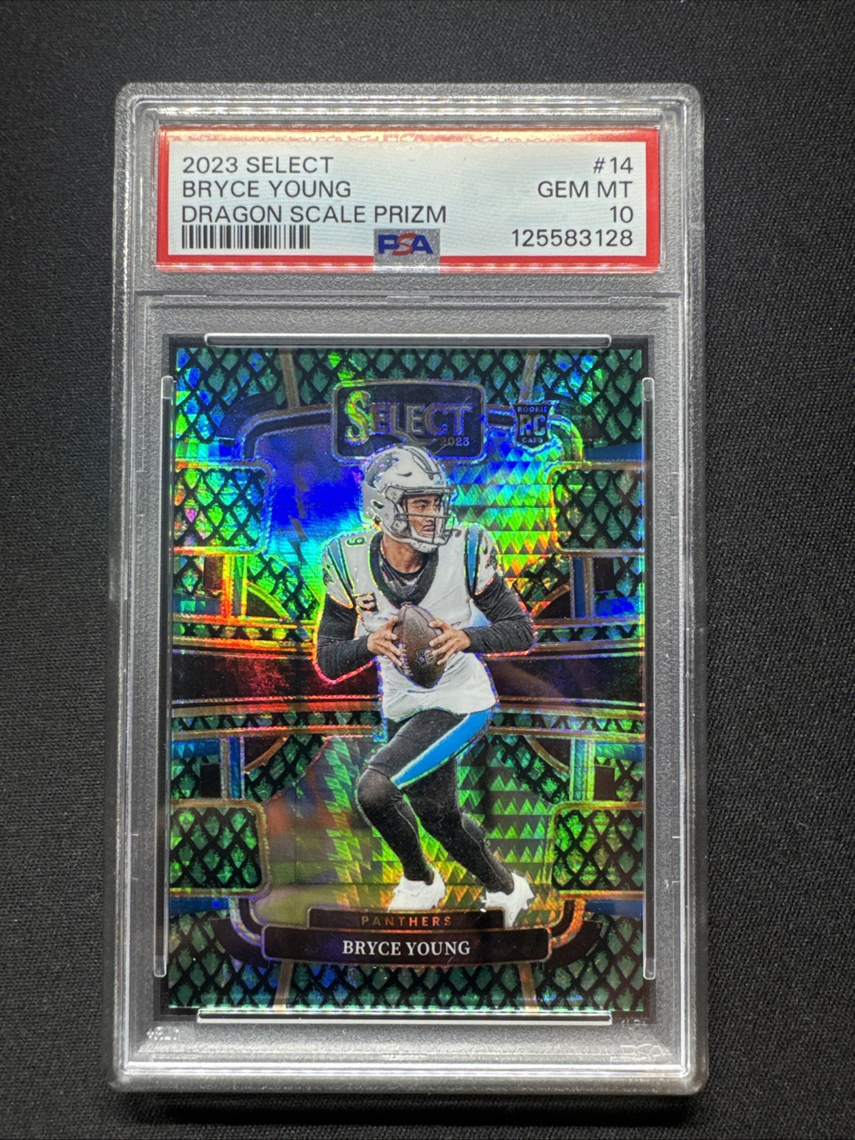 2023 Panini Select - Concourse Bryce Young #14 Dragon Scale Prizm /70 (RC)
