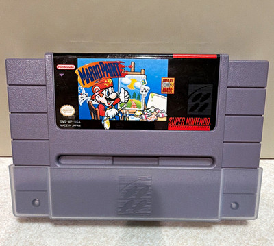 Mario Paint SNES 1992 Cartridge w/ Mouse & Manual