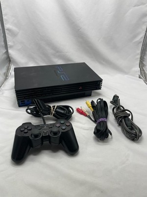Sony PlayStation 2 Black Fat Console SCPH-39001 Bundle Controller Cords Tested