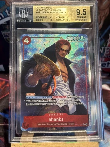 2025 One Piece OP12-008 Legacy Of The Master Shanks Alt Art PSA 10
