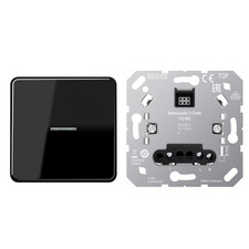 JUNG HOME Tastdimmer 1723NE Nebenstelle + BTCD17101WW Wippe Schwarz Serie CD