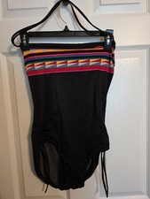 VTG Women's Rose Marie Reed Swimsuit Size 10 Multicolor Stripes