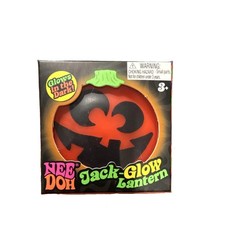 Nee Doh Jack-O'-Lantern Glow-in-the-Dark Tactile Squeeze Toy, Ages 3