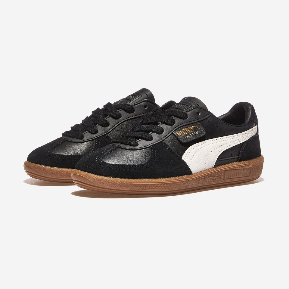 PUMA Palermo Lth Puma Black-Feather Gray-Gum 39646403 | eBay