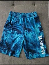 Hurley Youth Boys' Tie-Dye Athletic Shorts - Blue Gaze Size Large