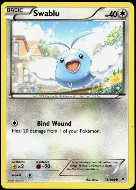 Pokemon - Roaring Skies - Swablu 73/108 - NM/M