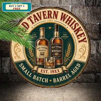 Chivas Regal Scotch Whiskey Tavern Pub Lounge Liquor Ad Round Metal Sign 8x8