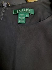 Lauren Ralph Lauren Dress XL Black Sheath Wedding Guest Cocktail