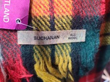 Wool Vtg Tartan Plaid Lap Blanket Made In Scotland NWT 57"X 35" Scots Corner