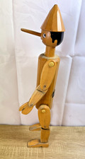 Bartolucci Wooden Pinocchio Figure Articulated Jointed Doll 47cm Italy