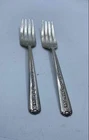 Towle Sterling Silver 6 5/8" Ornate Floral Handle Fork Set 2pcs 74.6g