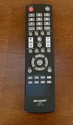 Sharp LCD TV Remote Control LC-RC1-16 OEM Black Replacement Tested